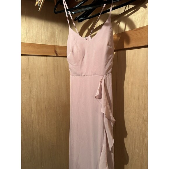 Birdy Grey English Rose Pink Chiffon Dress Theresa XS Bridesmaid Wedding Formal - Picture 3 of 6